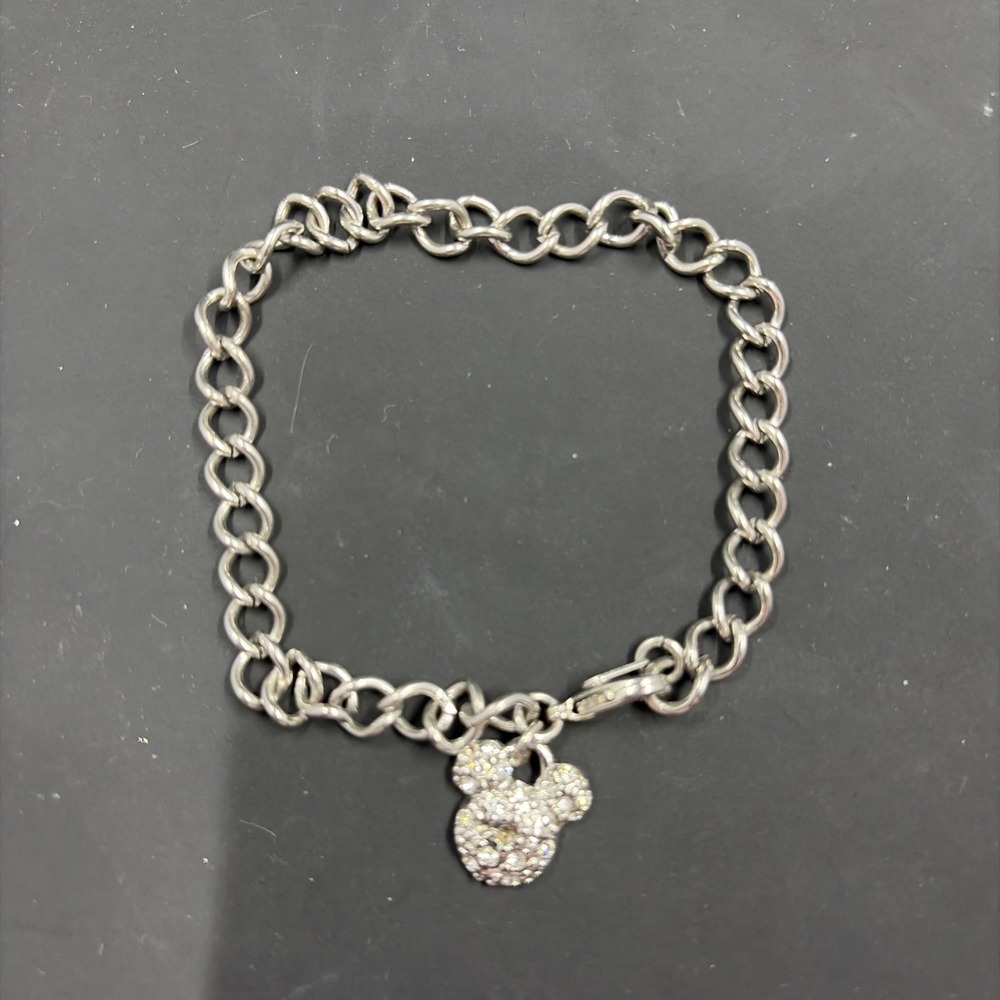 Vintage Disney‎ Silvertone Silver Tone Charm Bracelet